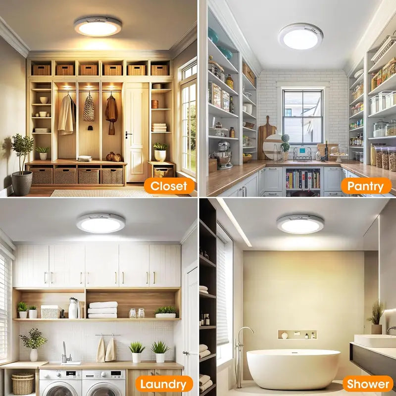 Rechargeable Motion Sensor Ceiling Light with Remote | Magnetic & Wireless